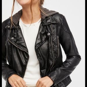 Free People Vegan Leather Jacket